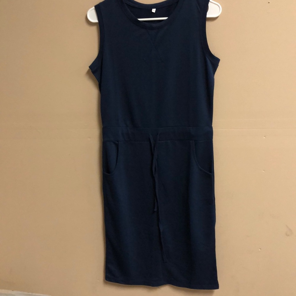 Navy knit dress